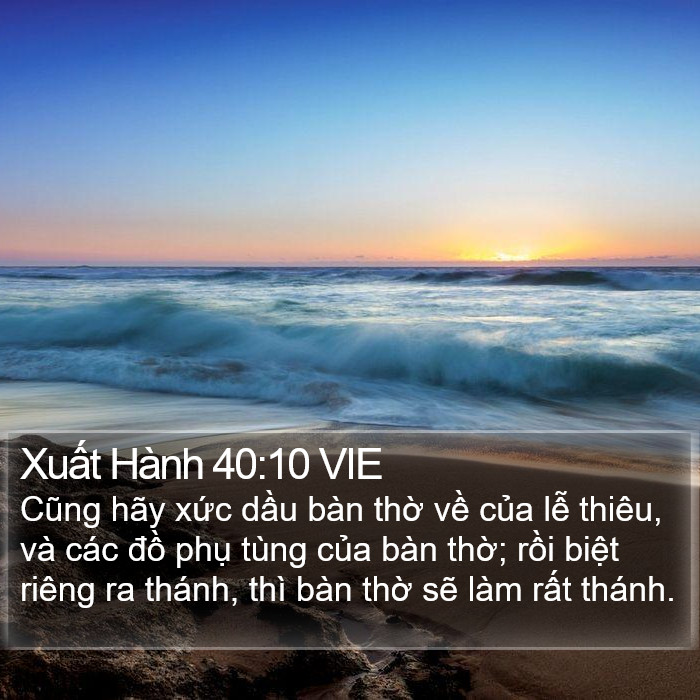 Xuất Hành 40:10 VIE Bible Study