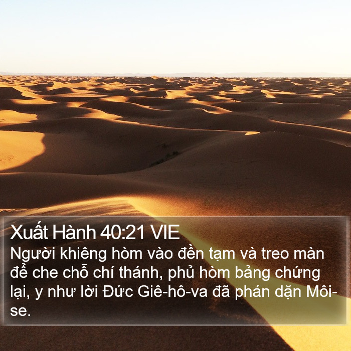 Xuất Hành 40:21 VIE Bible Study