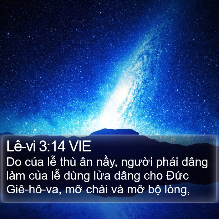 Lê-vi 3:14 VIE Bible Study