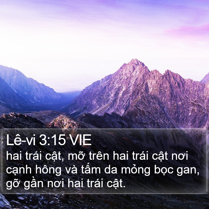 Lê-vi 3:15 VIE Bible Study