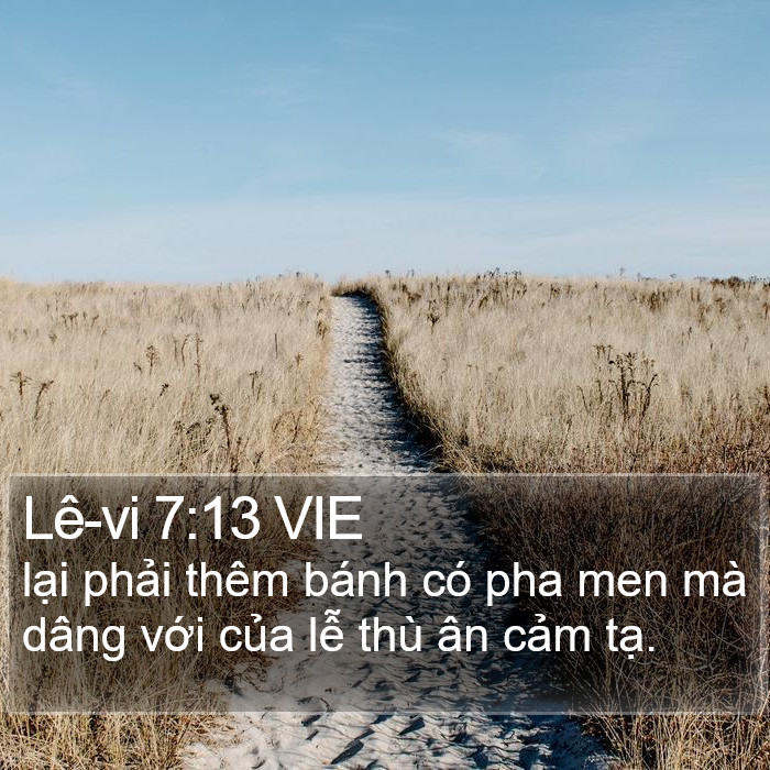 Lê-vi 7:13 VIE Bible Study