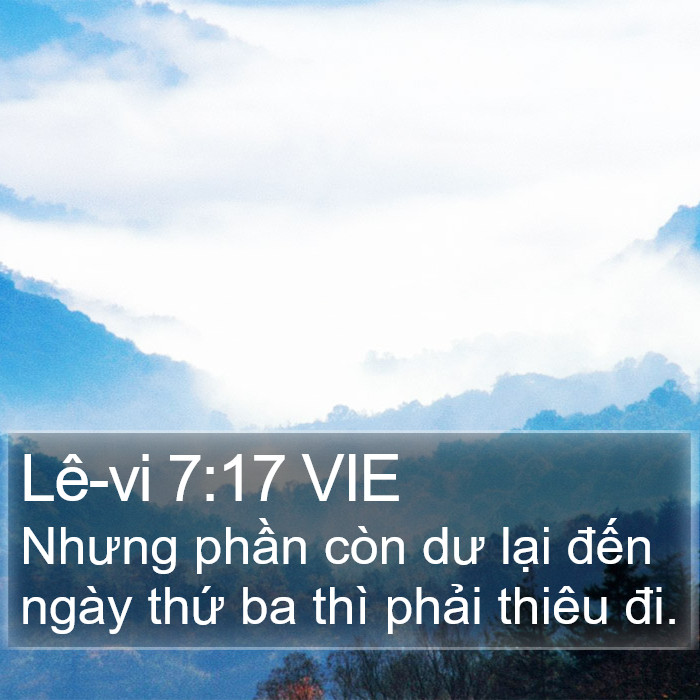 Lê-vi 7:17 VIE Bible Study