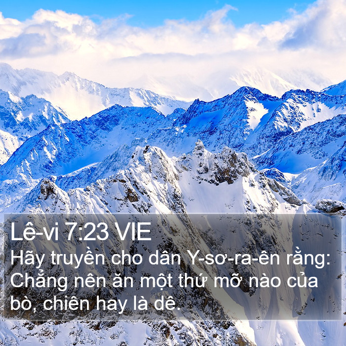 Lê-vi 7:23 VIE Bible Study