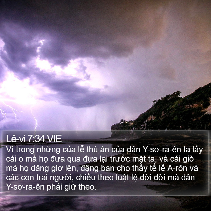 Lê-vi 7:34 VIE Bible Study