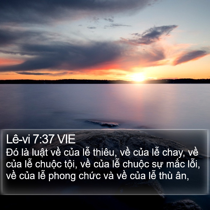 Lê-vi 7:37 VIE Bible Study