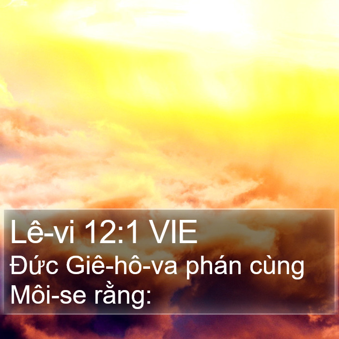 Lê-vi 12:1 VIE Bible Study