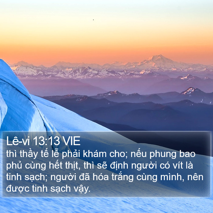 Lê-vi 13:13 VIE Bible Study