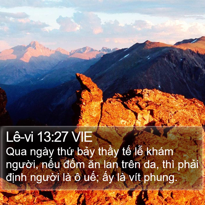 Lê-vi 13:27 VIE Bible Study