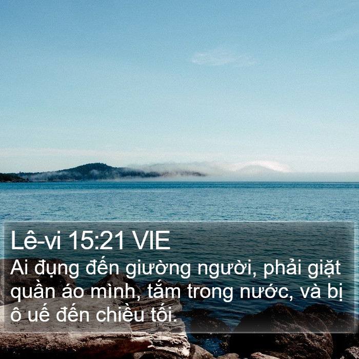 Lê-vi 15:21 VIE Bible Study