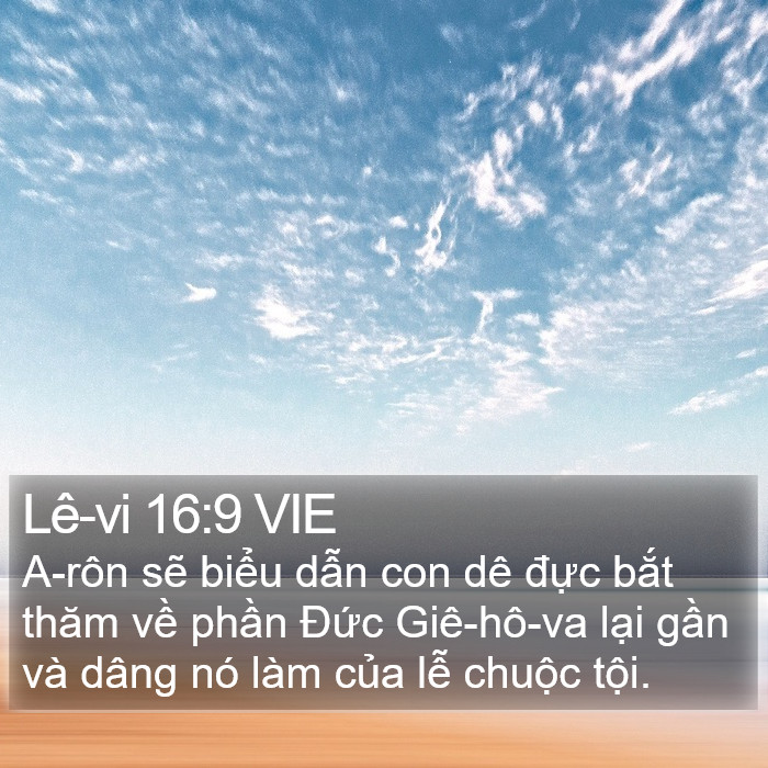 Lê-vi 16:9 VIE Bible Study