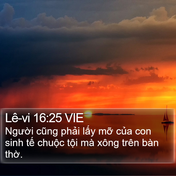 Lê-vi 16:25 VIE Bible Study