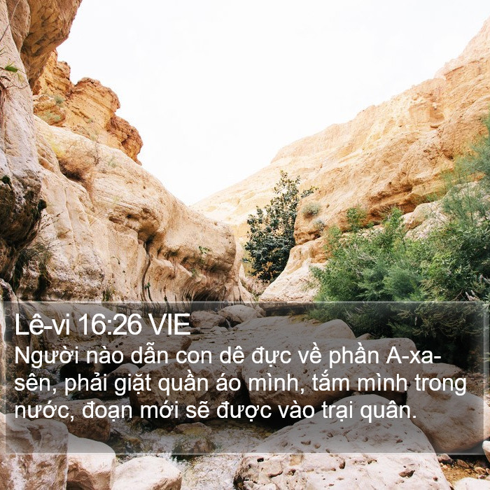 Lê-vi 16:26 VIE Bible Study