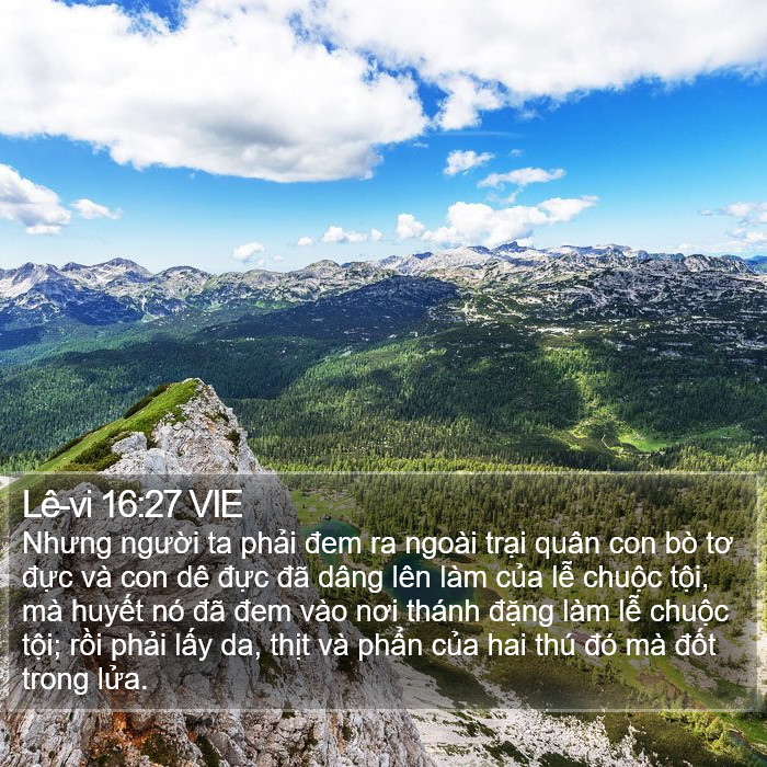 Lê-vi 16:27 VIE Bible Study