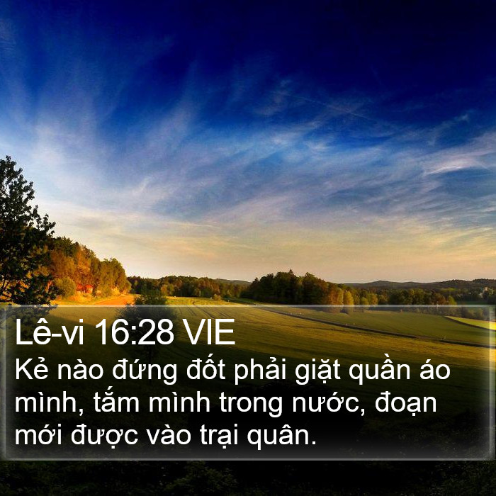 Lê-vi 16:28 VIE Bible Study