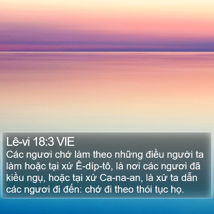 Lê-vi 18:3 VIE Bible Study