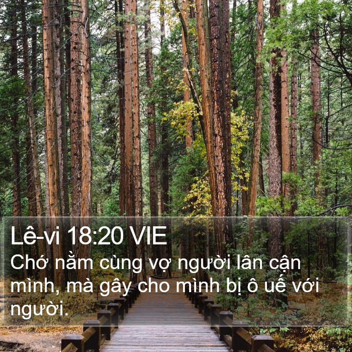 Lê-vi 18:20 VIE Bible Study