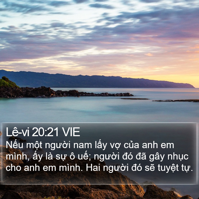 Lê-vi 20:21 VIE Bible Study