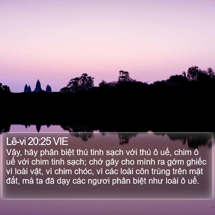 Lê-vi 20:25 VIE Bible Study