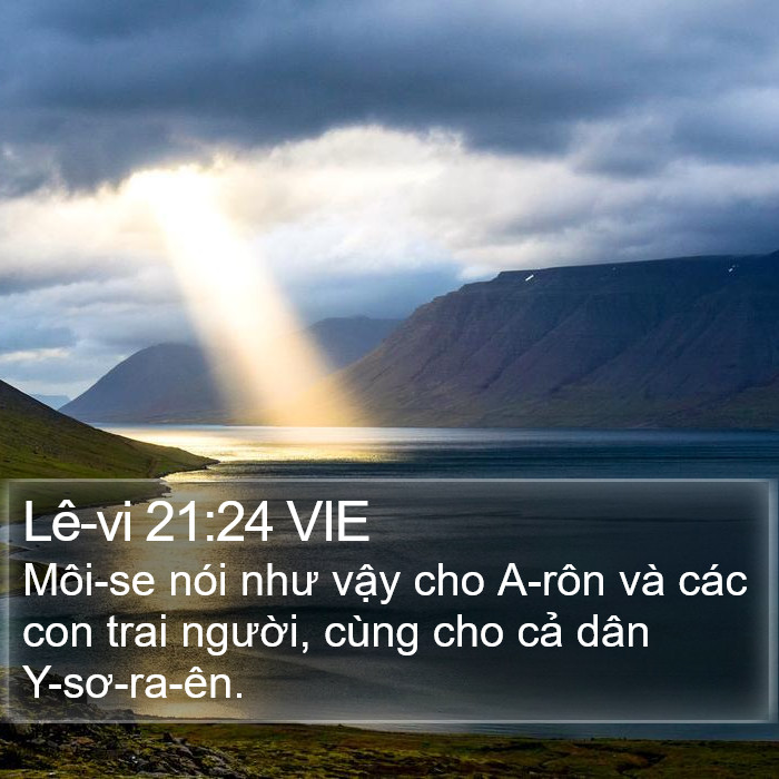 Lê-vi 21:24 VIE Bible Study