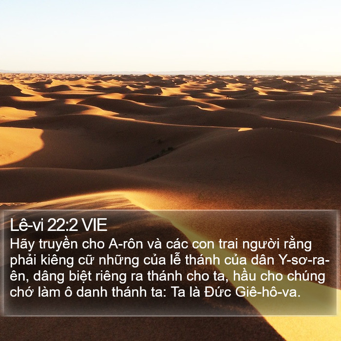 Lê-vi 22:2 VIE Bible Study