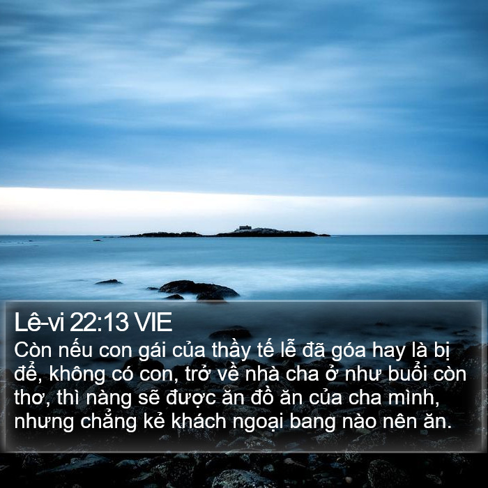 Lê-vi 22:13 VIE Bible Study