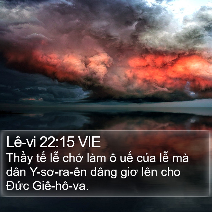 Lê-vi 22:15 VIE Bible Study