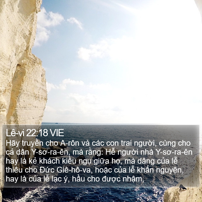 Lê-vi 22:18 VIE Bible Study