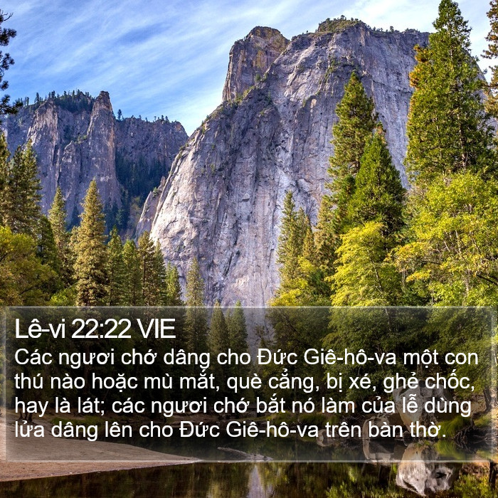 Lê-vi 22:22 VIE Bible Study