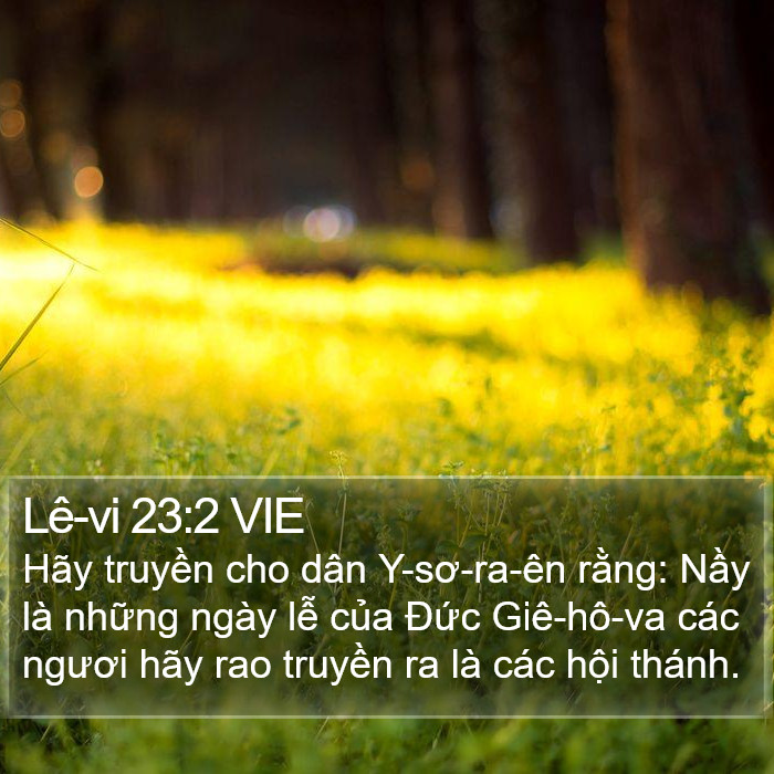 Lê-vi 23:2 VIE Bible Study