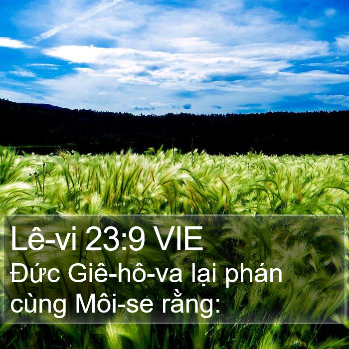 Lê-vi 23:9 VIE Bible Study