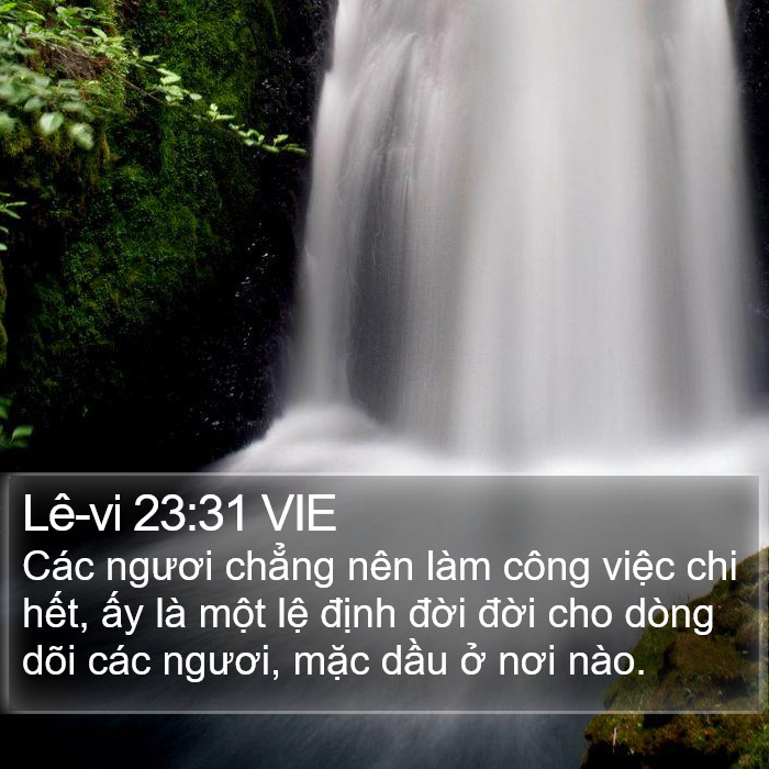 Lê-vi 23:31 VIE Bible Study