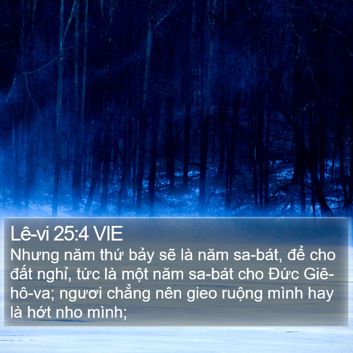 Lê-vi 25:4 VIE Bible Study