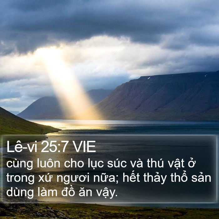 Lê-vi 25:7 VIE Bible Study