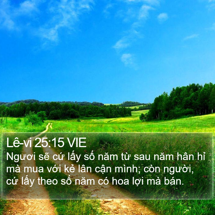 Lê-vi 25:15 VIE Bible Study