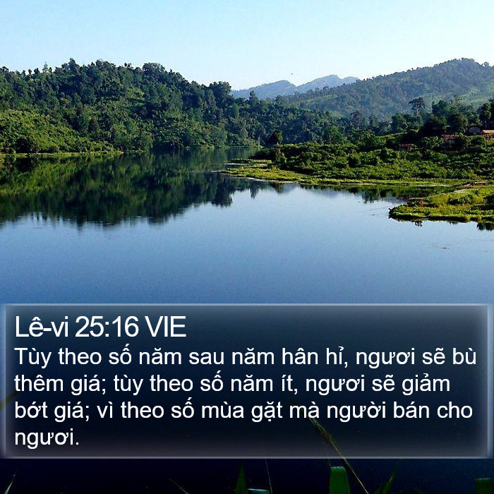 Lê-vi 25:16 VIE Bible Study