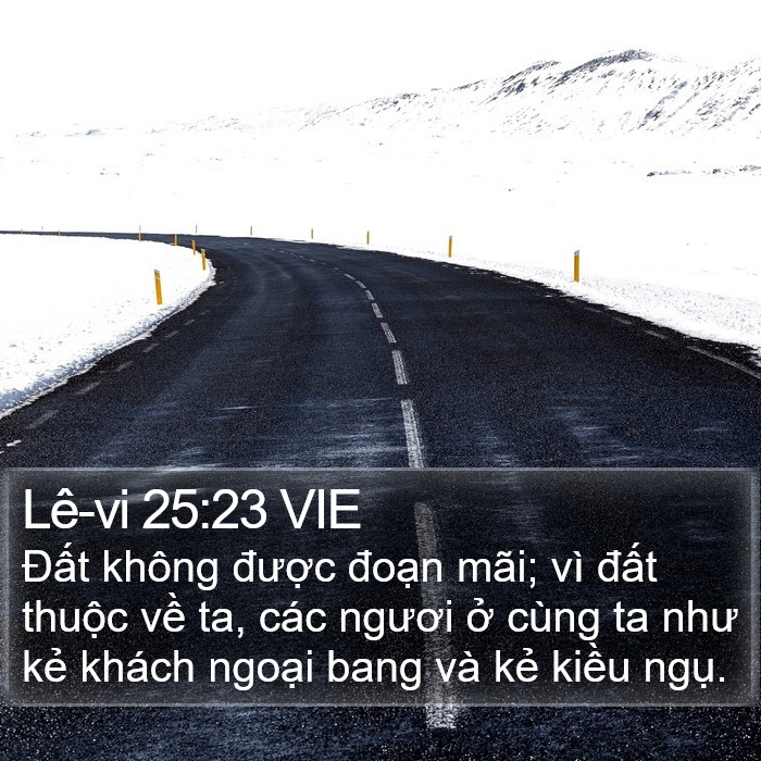 Lê-vi 25:23 VIE Bible Study