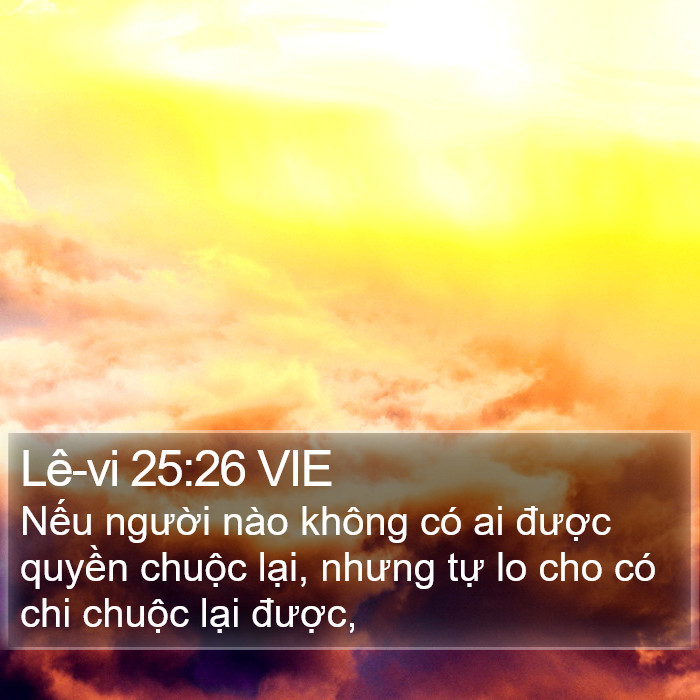 Lê-vi 25:26 VIE Bible Study