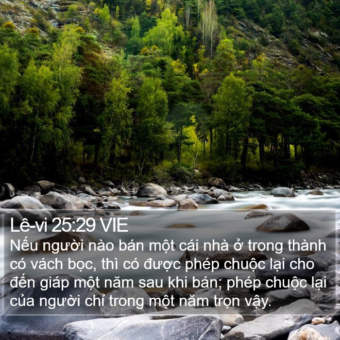 Lê-vi 25:29 VIE Bible Study