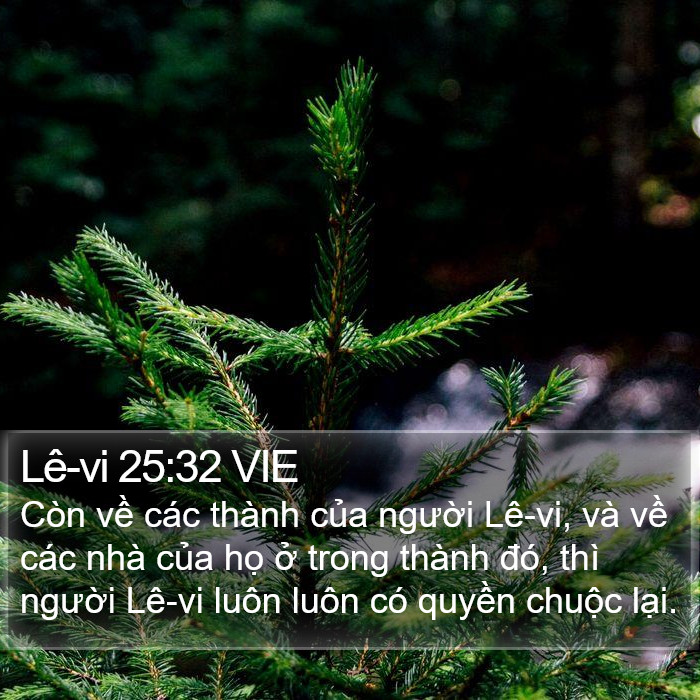 Lê-vi 25:32 VIE Bible Study