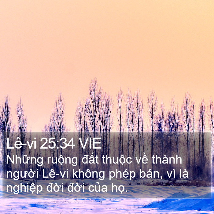 Lê-vi 25:34 VIE Bible Study