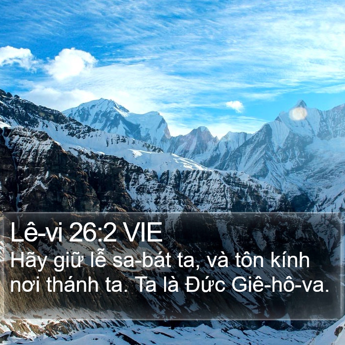 Lê-vi 26:2 VIE Bible Study