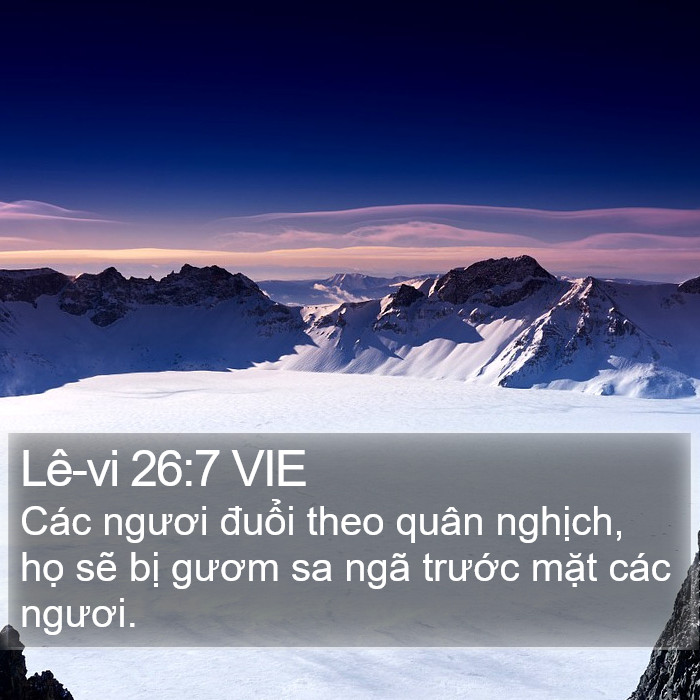 Lê-vi 26:7 VIE Bible Study