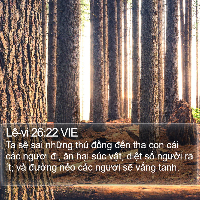 Lê-vi 26:22 VIE Bible Study