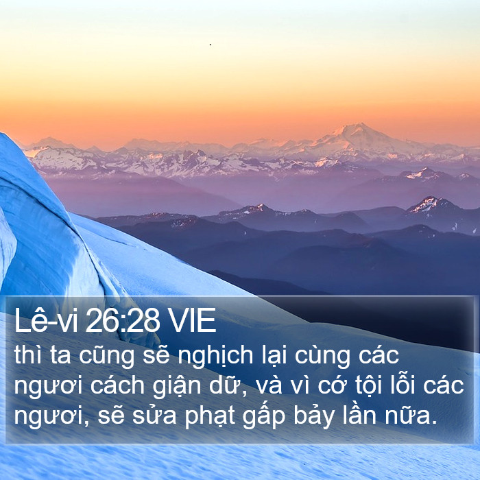 Lê-vi 26:28 VIE Bible Study