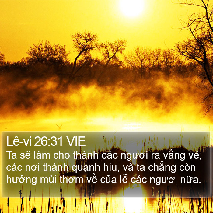 Lê-vi 26:31 VIE Bible Study