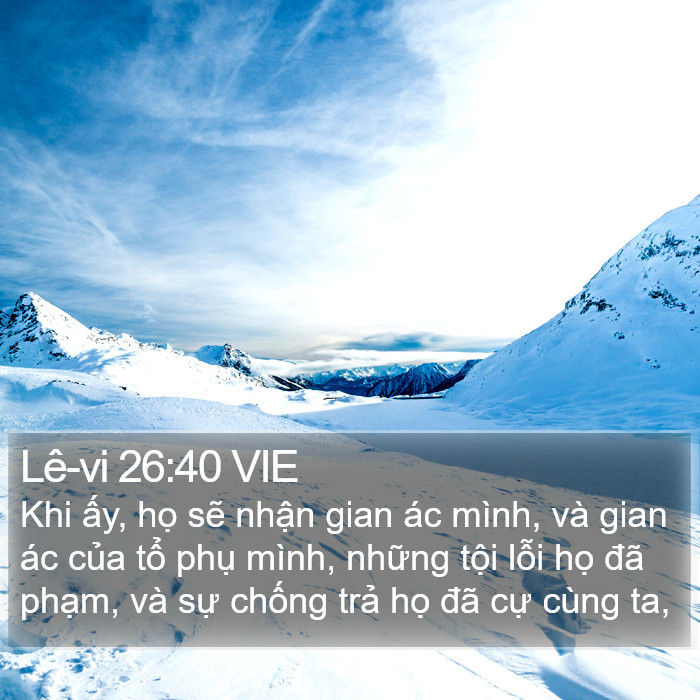 Lê-vi 26:40 VIE Bible Study