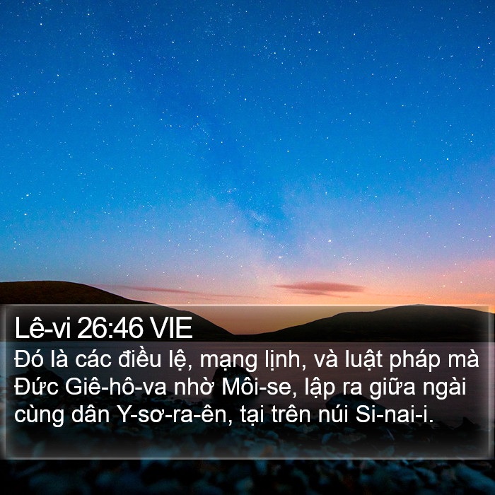 Lê-vi 26:46 VIE Bible Study