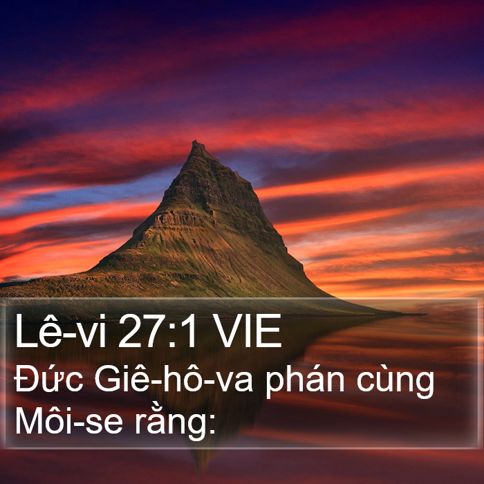 Lê-vi 27:1 VIE Bible Study