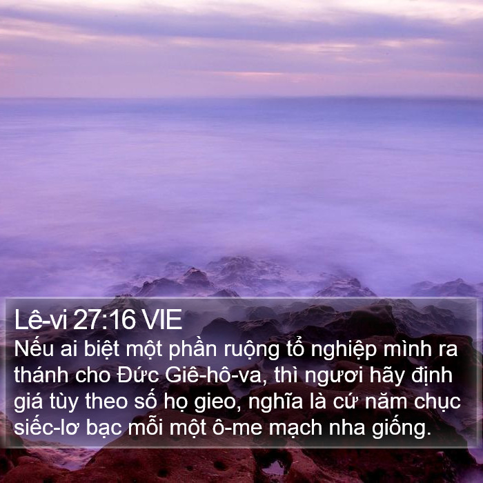 Lê-vi 27:16 VIE Bible Study