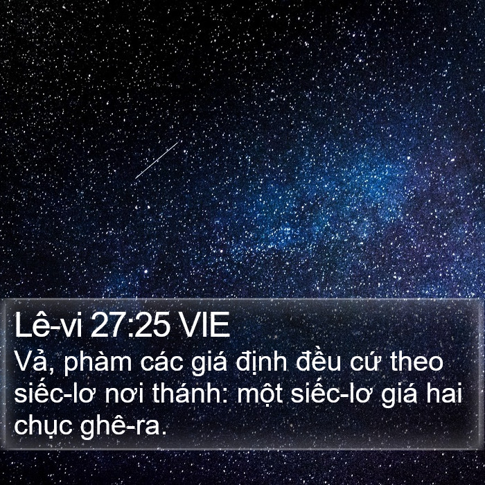 Lê-vi 27:25 VIE Bible Study
